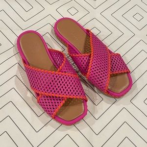 Daniella Shevel Whipstitch Pink Perforated Sandals